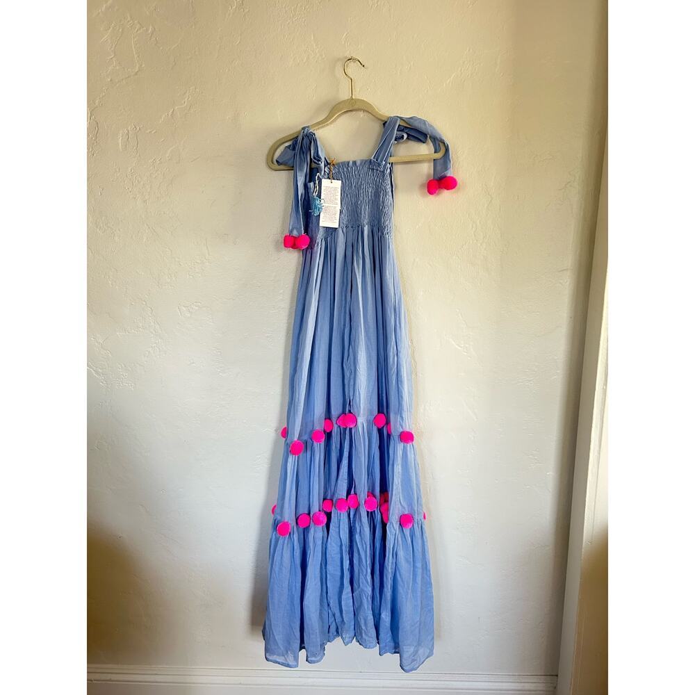 Sundress Maxi Pompom Maxi Dress - Picture 2 of 5